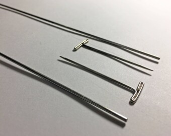 Handmade Steel Blocking Wires with T pins - Nonflexable - Multiple Lengths and Quantities - for knitting and crochet