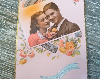 Vintage 1940/40s Sainte Catherine fancy postcard