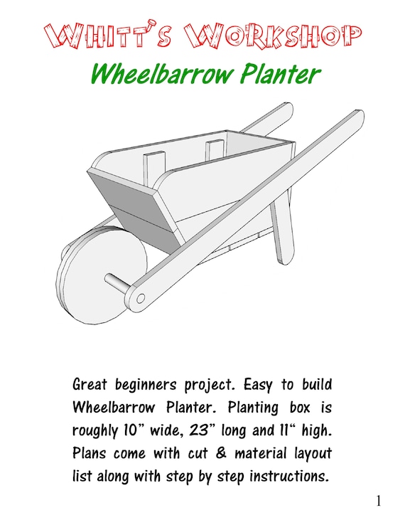 Wheelbarrow Planter wood plans PDF File woodworking