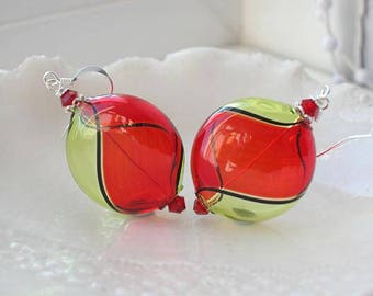 Venetian Murano Blown Glass Earrings