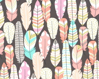 Plucked in Coin from Michael Miller woven metallic gold MC6986-COIN feathers arrow flight fabric quilting