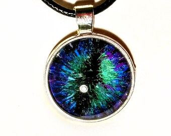 Dragon Eye Purple blue green mystical fire