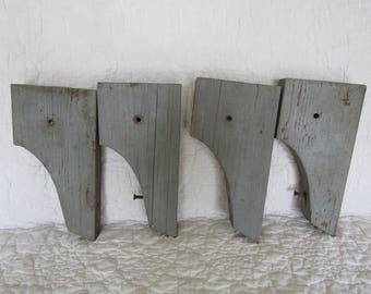 4 Vintage Wood Brackets SALE
