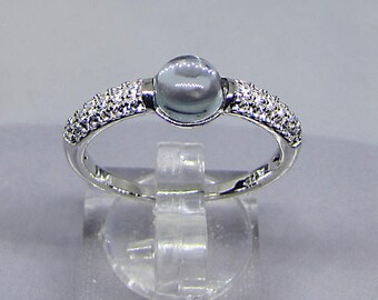 925 Sterling Silver Marquise Natural Moonstone Gemstone Ring RRP £ 36.99 Boxed E - Foto 8
