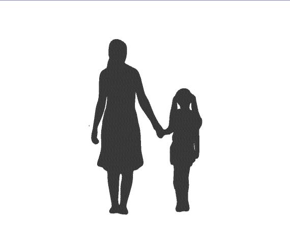 Download Mother Daughter Silhouette Mom Mommy Mother's Day