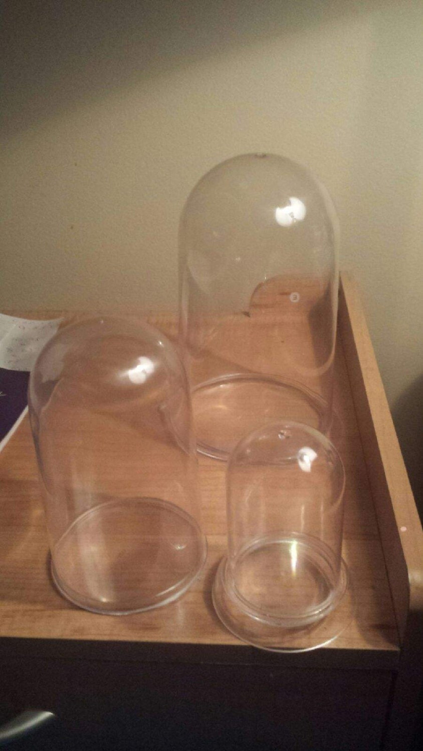 plastic Dome with base for display cake topper diy favors