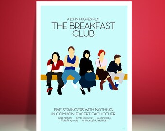 The Breakfast Club // John Hughes // 1980s // Minimalist Movie Poster // Unique Art Print