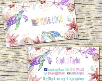 Turtle Punch Cards,Business Cards, Fast Free Personalization and Change, Digital Punch Cards,Home Office Punch Card,Mandala Business card