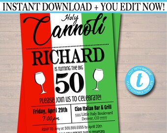 Italian Birthday Party Invitations 6