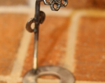 Steel Flower - Industrial look metal flower sculpture