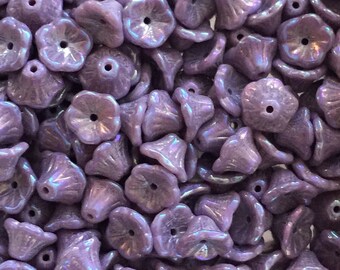 50 St. funnel blossom 5 x 8 mm Amethyst - Moonlight
