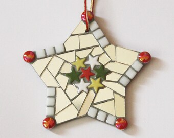 Handmade Mosaic Star Ornament