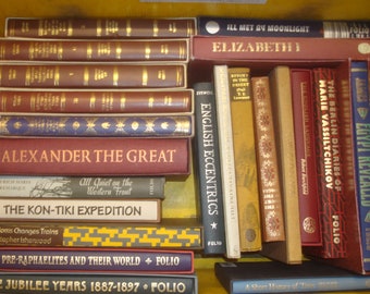 Set of 23 History Folio Society Books. 6 are missing slipcases
