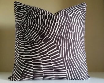 Trina Turk Sonriza Java brown and white pillow, Indoor Outdoor Decorative Pillow Cover, 18 x18, 20 x 20, 24x24