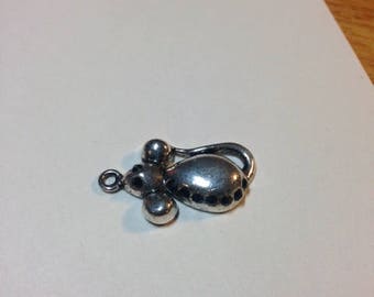 Black Rhinestone Rat Charm