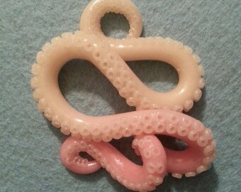 Octopus tentacles polymer clay pink white purple