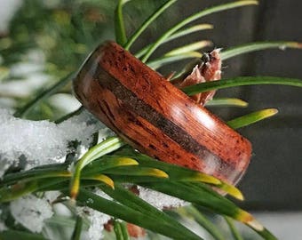 Mens Ring Wooden Ring Mens Wood Ring wood ring Koa wood ring Wood Wedding Band Mens Wedding band wood jewelry Hawaiian wood ring