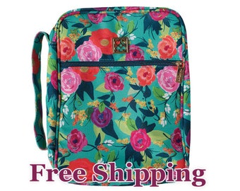 Monogrammed Greensboro Floral Bible Cover/Planner Cover/Protector FREE SHIPPING!