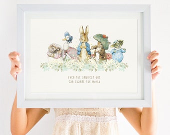 Beatrix Potter Peter Rabbit Christening Print, Beatrix Potter Baptism Print, Instant Download PDF - 9 files, boys and girls christening