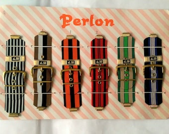 Perlon Funky Wide Canvas Watch Straps Bands Craft Supplies - Pick Your Favorites FREE SHIPPING (5123)