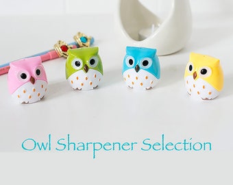 Owl Dual Sharpeners | Owl Sharpeners | Cute Sharpeners | kawaii Owl | Cute Owl | Pink Sharpener | Blue cute Sharpener | Japanese Sharpener