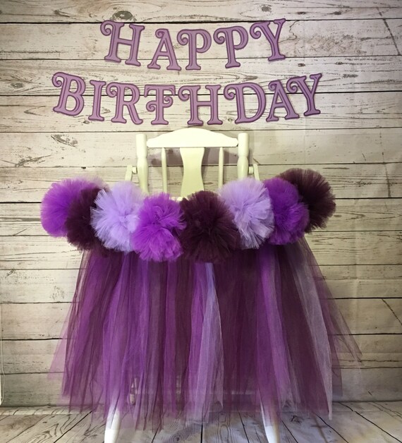 Purple High Chair Tutu Highchair