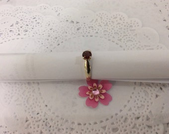 10KT grenat jaune bague en or / / cadeau pour elle