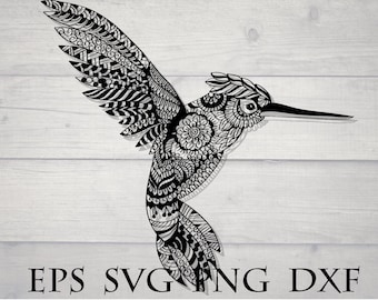 Zentangle bird svg / mandala bird svg / intricate svg file / zentangle animal svg / zentangle hummingbird svg / cricut design svg / flourish