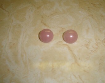 vintage clip on earrings pink swirl lucite circle