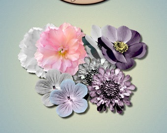 Digital Scrapbooking: Commercial Use Flower Pack 1