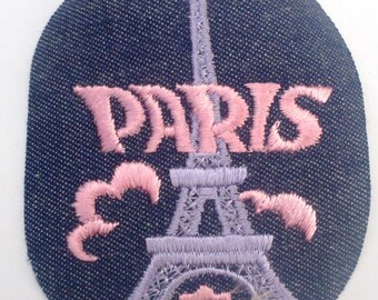 Paris France Eiffel Tower Authentic Collectible Vintage 1970s Sewing Patch Applique Retro