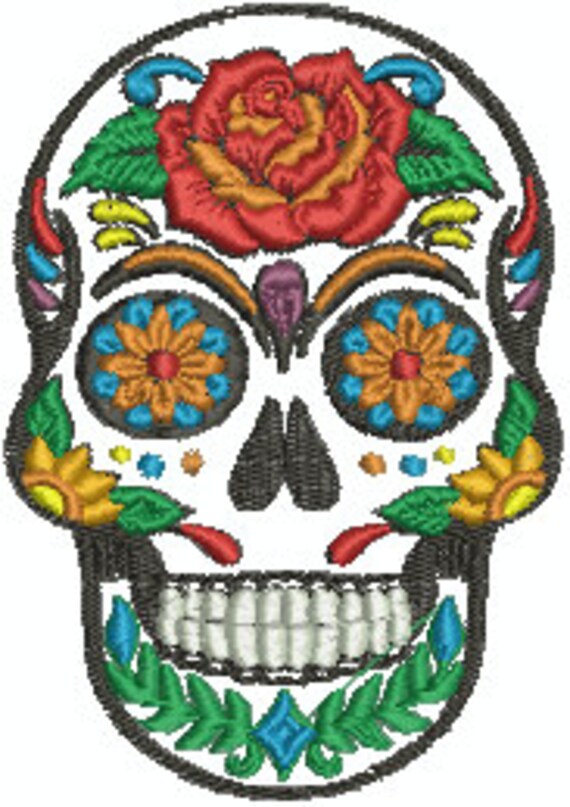 Sugar Skull Embroidery Design