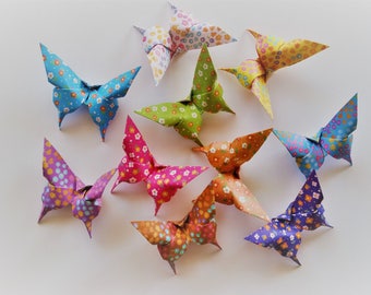 40 Origami Butterfly-Paper Butterfly-Butterfly Wedding favor-Butterfly party favor-Butterfly Wedding decoration-Floral pattern 4
