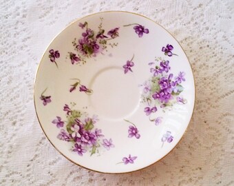 violets victorian hammersley china