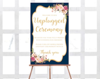 unplugged wedding sign free