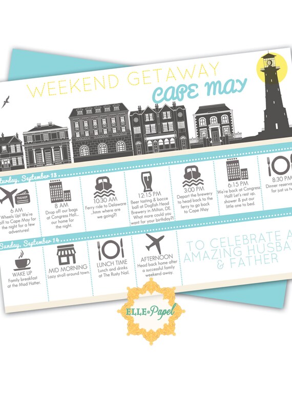 Printable Itinerary for a Weekend Getaway Couples Getaway