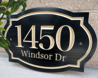 House Number Engraved Plaque, Carved Number, Housewarming Gift, Realtor Gift, Address Sign, House Number, Number Plaque, carved wood sign