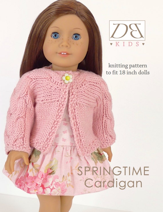 Doll clothes knitting pattern PDF for 18 inch American Girl