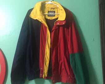 RARE Hooded Colorblock Vintage Jacket