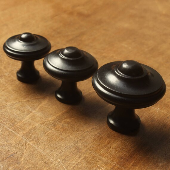 Black Cast Iron Knobs Drawer Cupboard Door Pull