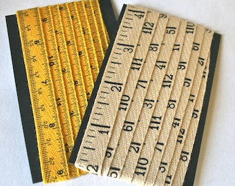 Printed Twill Tape - Measuring Tape and Yardstick for Bookbinding, Gift Wrap or Sewing