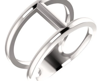 14kt White Gold Negative Space Ring