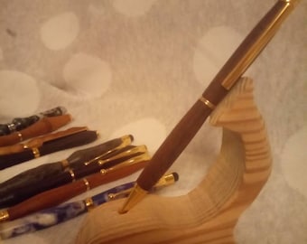 Walnut pen//hand turned pen//slimline pen//stylus pen