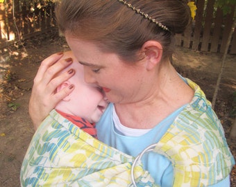 Ring Sling, Tekhni Laurel Lea WCRS Wrap Conversion, Repreve blend - gathered shoulder style - DVD included, baby, toddler carrier
