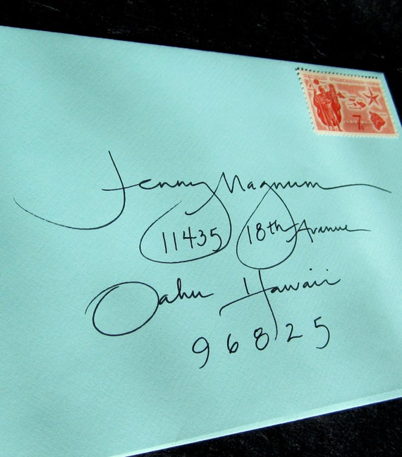 Items similar to calligraphy envelope. handwritten addressing. jenny
