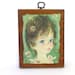 Vintage BIG EYED GIRL decoupage Art