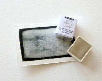 White with Meudon _Handmade_ hand made watercolor 1/2 cup