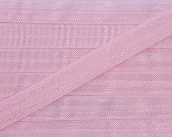 3/8 PEARL PINK Fold Over Elastic 5 or 10 Yards