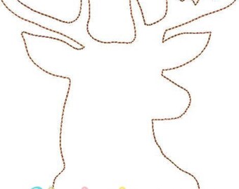 Deer Embroidery Design - Vintage Deer Head Embroidery Design - Embroidery Design - Applique Design - Hunting Embroidery Design