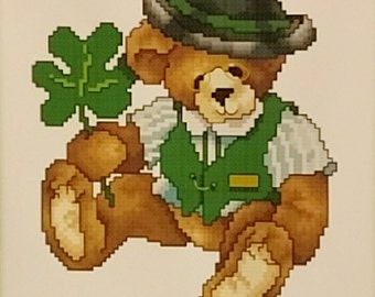 Irish Teddy Bear Cross Stitch